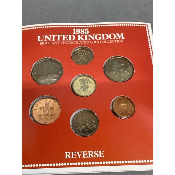 1985 Great Britain Royal Mint Brilliant Uncirculated Annual Coin Set - Picture 6 of 12